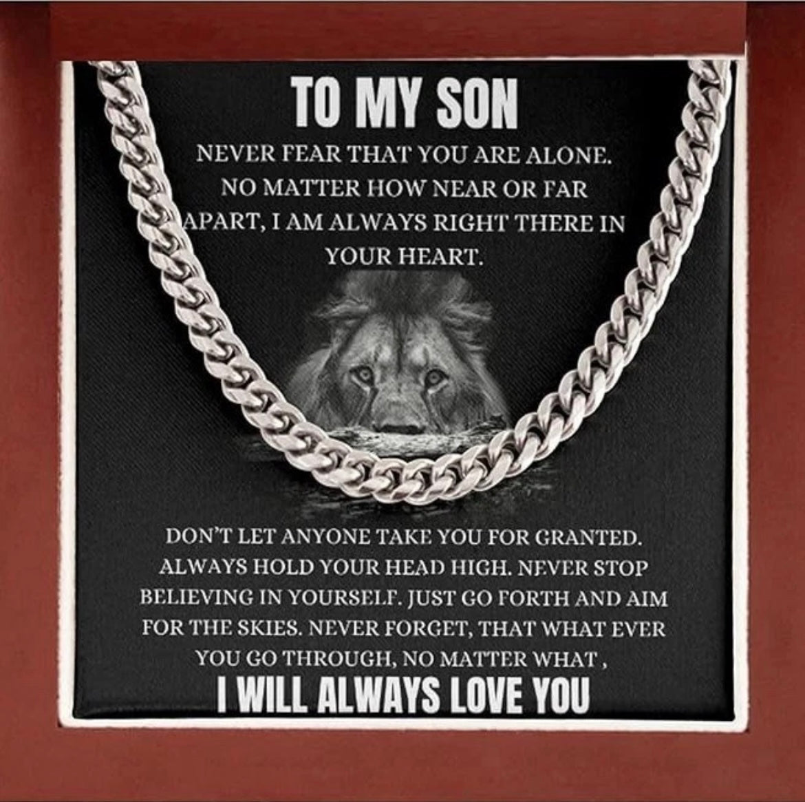 To My Son - Cuban Link Necklace - Always Love You