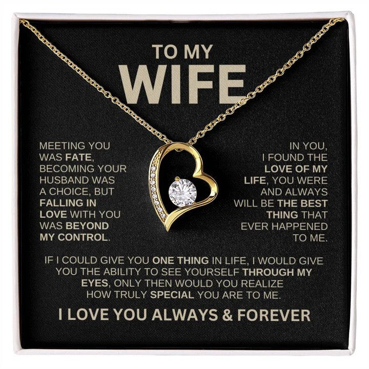To My Wife Necklace - Love Heart Necklace - You Are the Best Thing