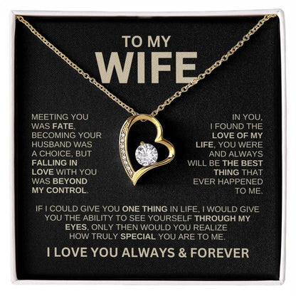 To My Wife Necklace - Love Heart Necklace - You Are the Best Thing