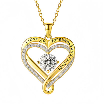 To My Love - Double Hearts Necklace - You Are the Best Thing Christmas Anniversary Valentine's Day Gift