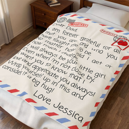 Wrap Yourself Up In This - Father's Day Blanket Gift for Dad from Daughter