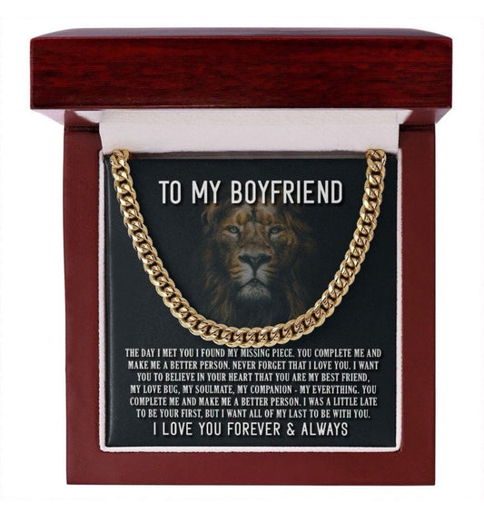To My Boyfriend - Cuban Link Necklace - Be Your Last Everything Gift