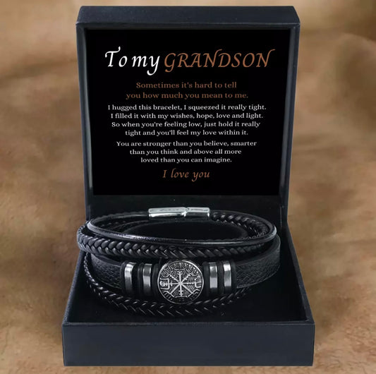 To Grandson - Layered Bracelet - I Love You