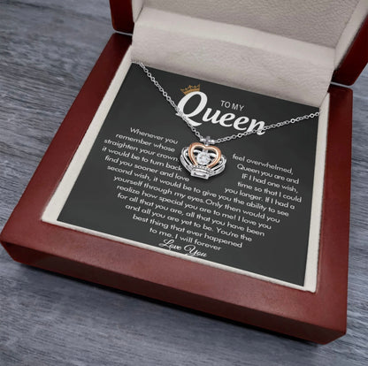 To My Queen - Crown Necklace - Love You Forever