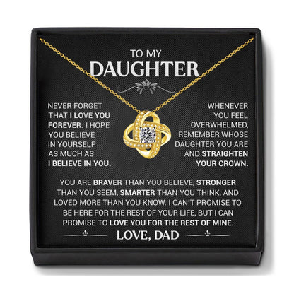 To My Daughter from Dad - Love Knot Necklace - Love You Forever