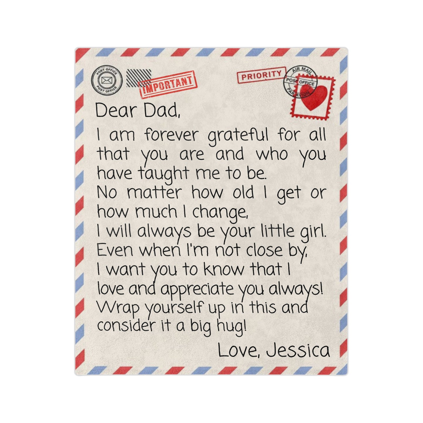 Wrap Yourself Up In This - Father's Day Blanket Gift for Dad from Daughter