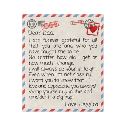 Wrap Yourself Up In This - Father's Day Blanket Gift for Dad from Daughter