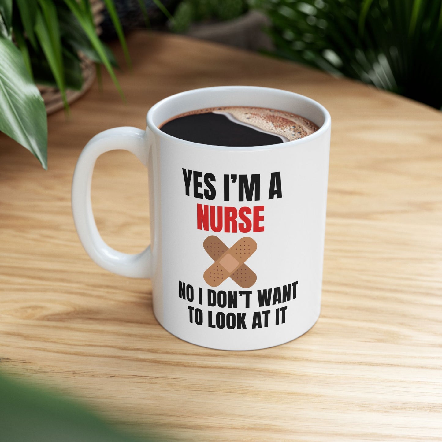 FUNNY Coffee Mug Gift for Nurses 11oz white