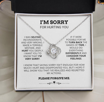 To My Love - Love Knot Necklace - I Am Sorry for Hurting You