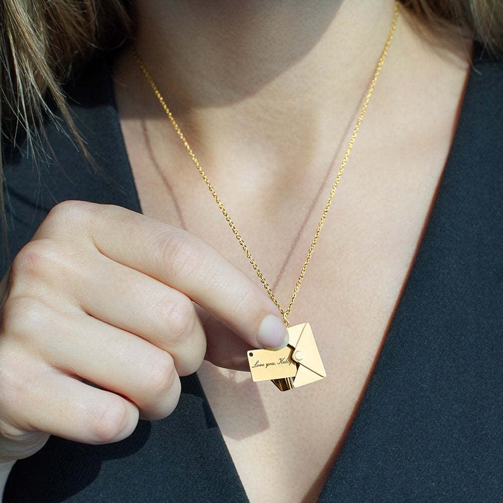 To My Wife - Love Letter Necklace - I Love You More