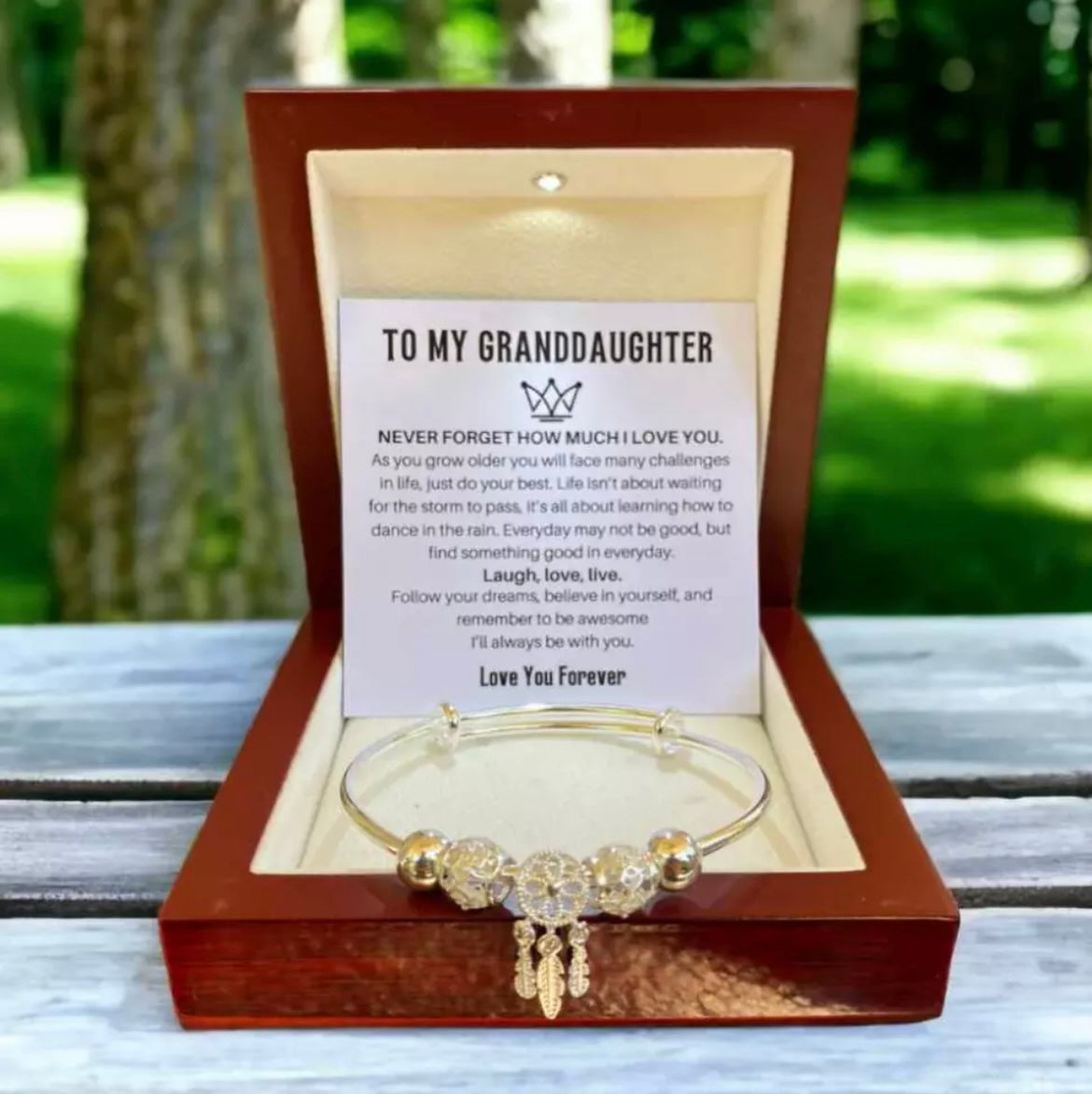 To My Granddaughter- Dreamcatcher Bracelet - Love You Forever