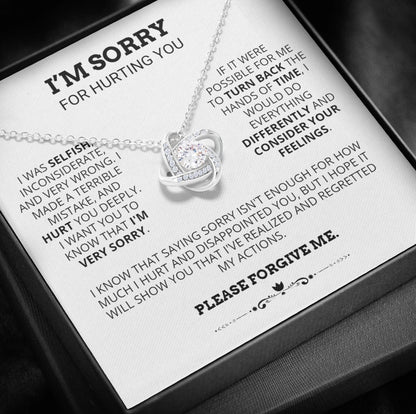 To My Love - Love Knot Necklace - I Am Sorry for Hurting You