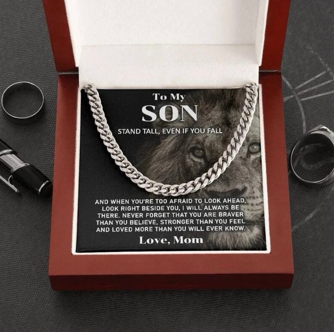 To My Son - Cuban Link Necklace - Look Beside You