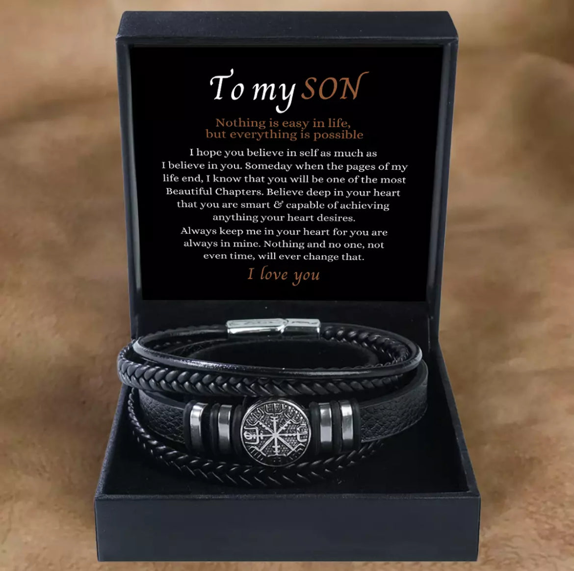 To My Son - Layered Bracelet - Remember To Be Awesome