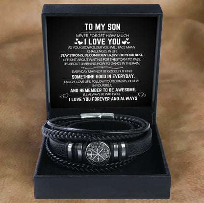 To My Son - Layered Bracelet - Remember To Be Awesome