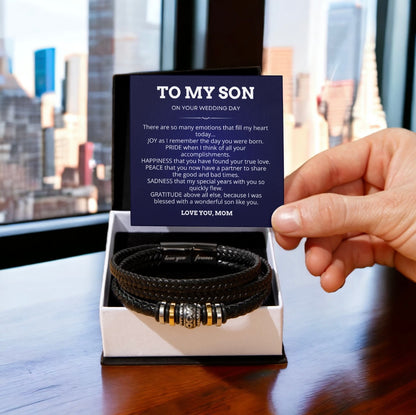 To My Son on Your Wedding Day - Love You Forever Bracelet
