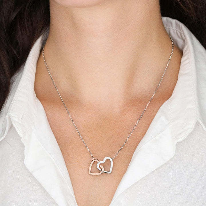 To My Daughter - Linked Hearts Necklace - My Love for You Will Never Die
