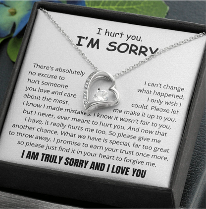 To My Love - Love Heart Necklace - I Am Sorry