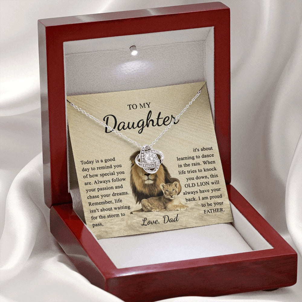 To My Daughter from Dad - Love Knot Necklace - Love You Forever