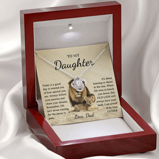 To My Daughter from Dad - Love Knot Necklace - Love You Forever