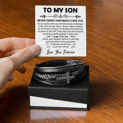 To My Son - Cross Bracelet - Love You Forever