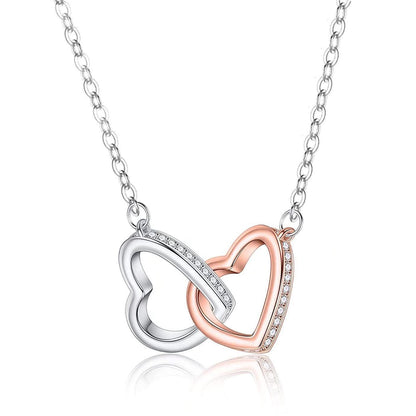To My Daughter - Linked Hearts Necklace - My Love for You Will Never Die