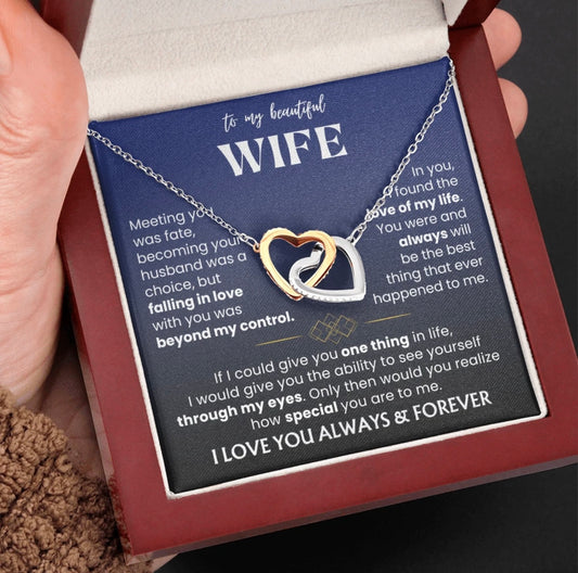 To My Wife - Linked Hearts Necklace - Love You Always