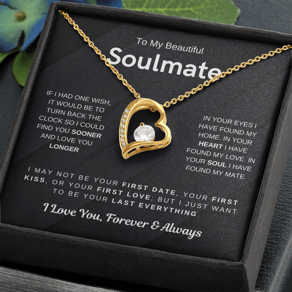 To My Soulmate - Love Heart Necklace - Love You Always