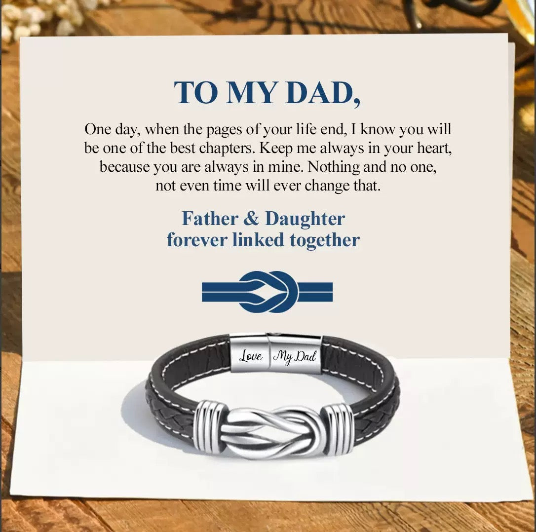 To My Dad - Forever Linked Bracelet - From Daughter