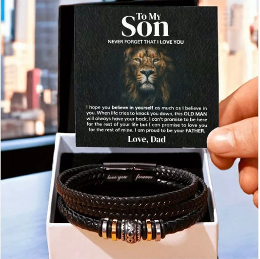 To My Son - Love You Forever Bracelet - Proud to Be Your Father