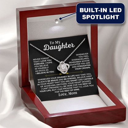 To My Daughter from Mom - Love Knot Necklace - Love You Forever