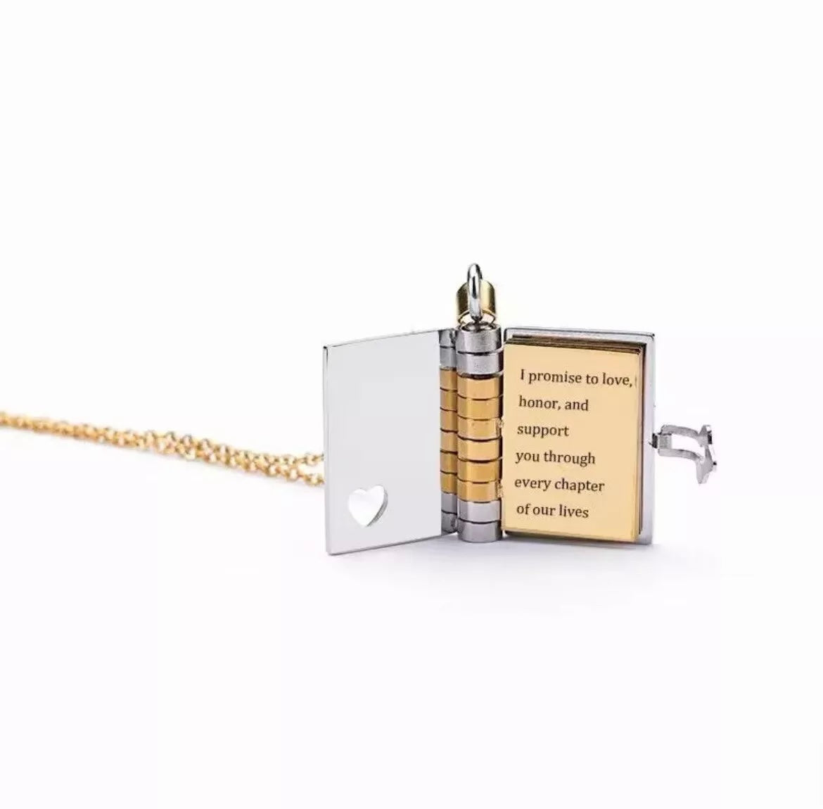 To My Daughter - Engraved Book Necklace - Love You Always