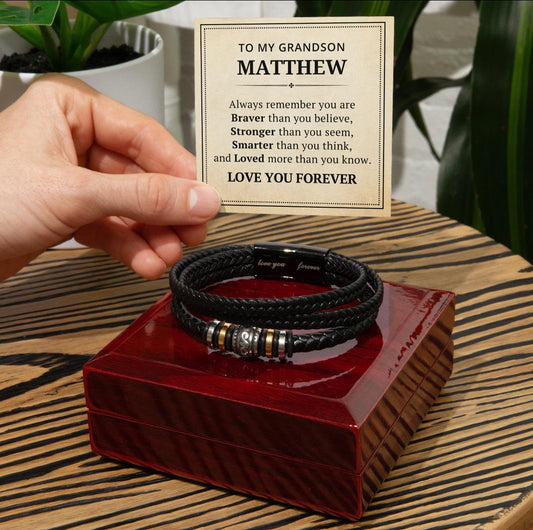 You Are Loved More Than You Know - Bracelet Gift for Grandson