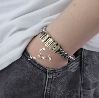 To Dad - Family Name Bracelet - Custom Engraving