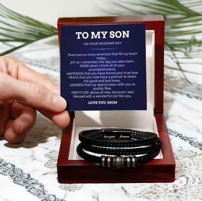 To My Son on Your Wedding Day - Love You Forever Bracelet