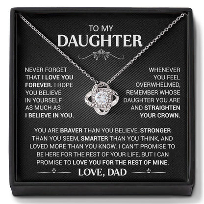 To My Daughter from Dad - Love Knot Necklace - Love You Forever