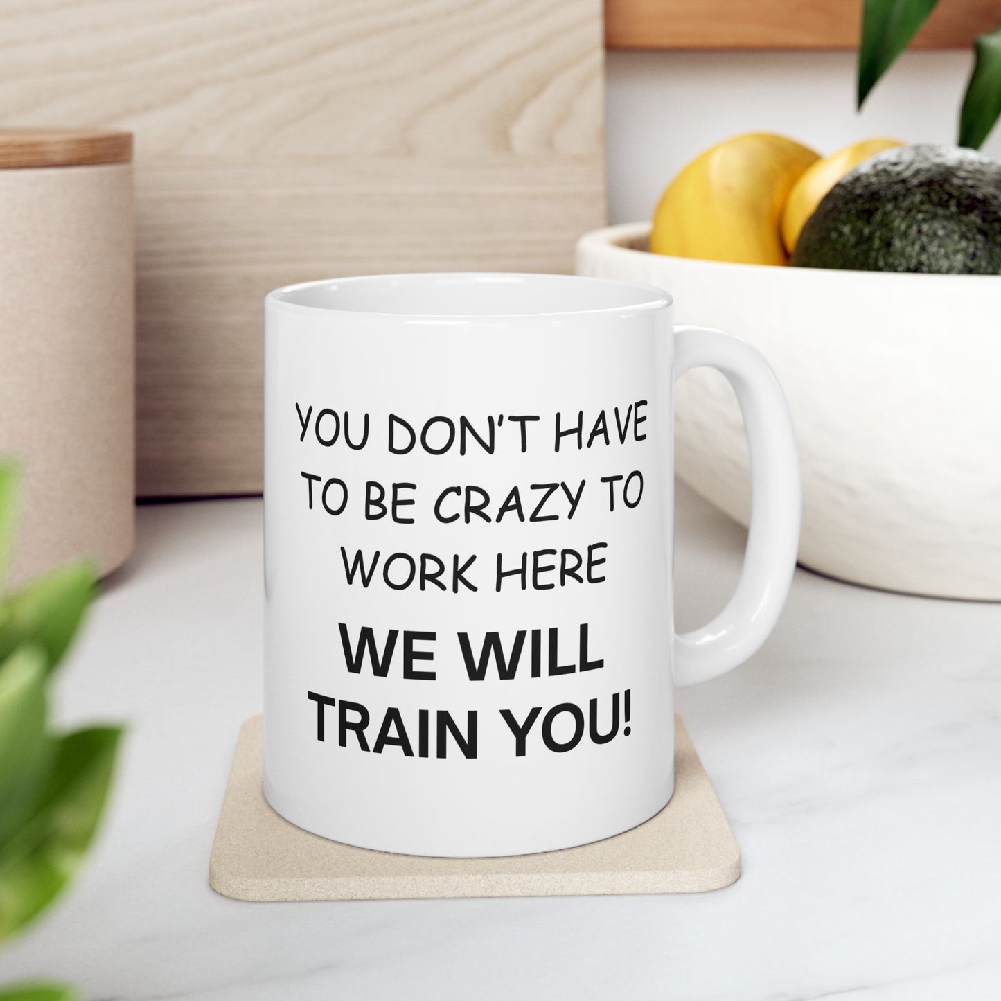 FUNNY novelty coffee mug for coworker employee boss 11oz white
