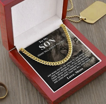 To My Son - Cuban Link Necklace - Look Beside You