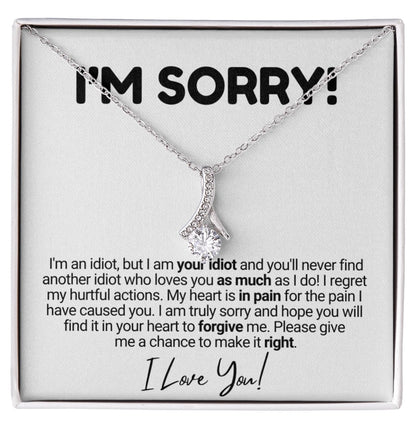 To My Love - Ribbon Necklace - I Am Sorry