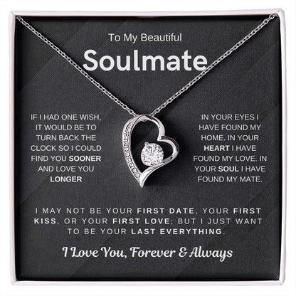 To My Soulmate - Love Heart Necklace - Love You Always