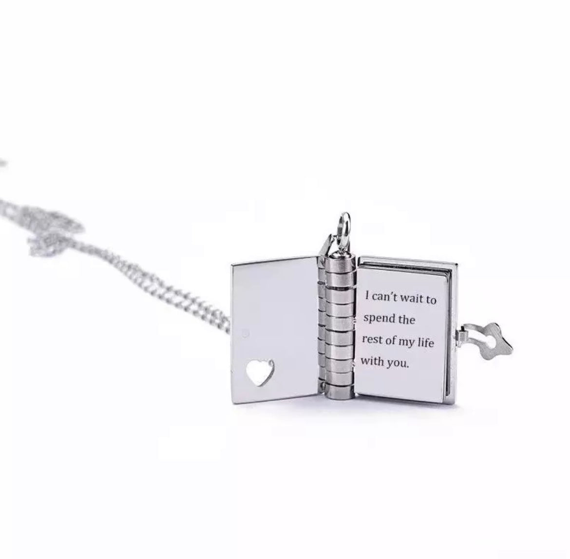 To My Daughter - Engraved Book Necklace - Love You Always