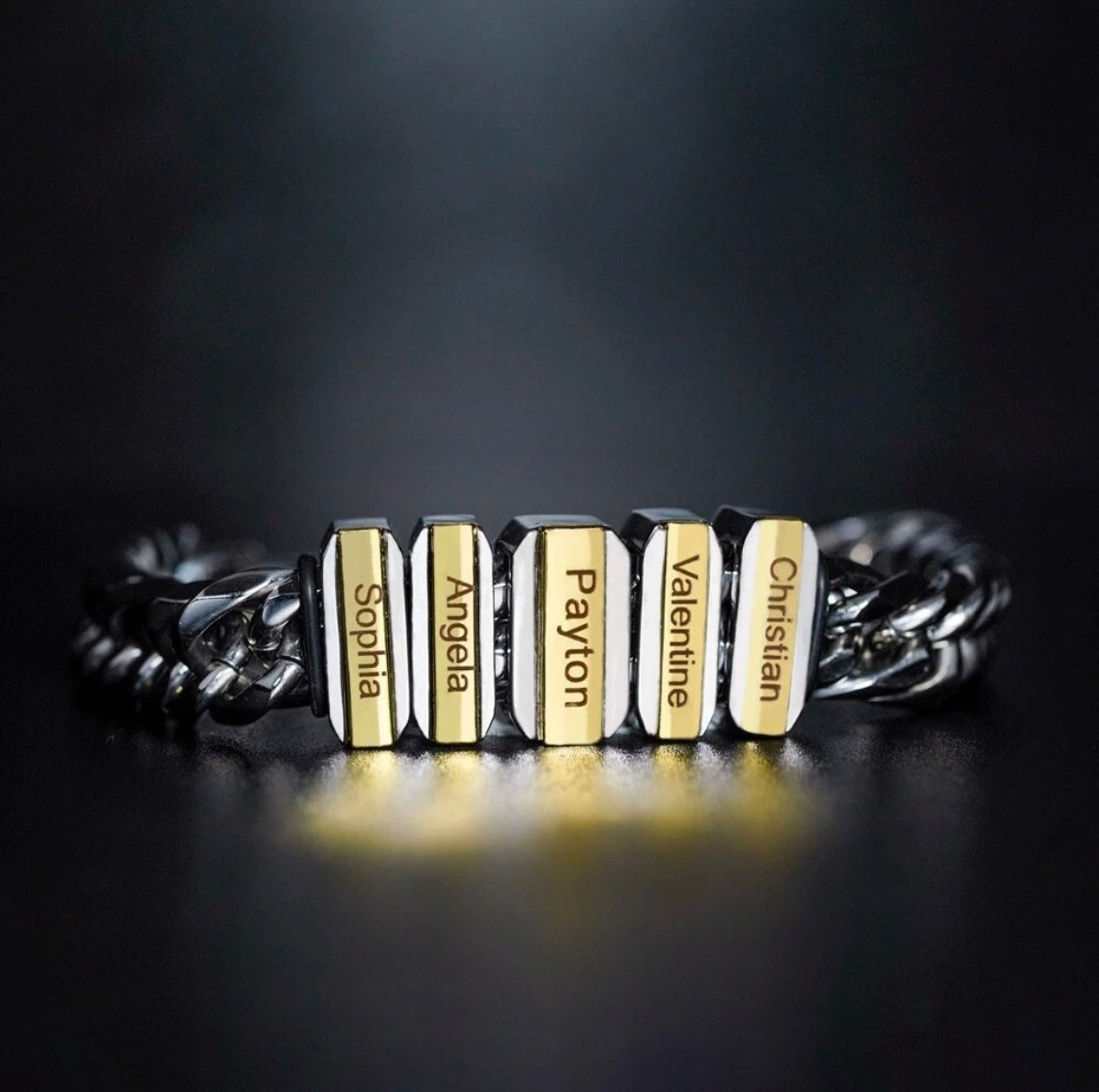 To Dad - Family Name Bracelet - Custom Engraving