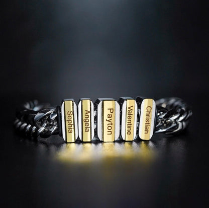 To Dad - Family Name Bracelet - Custom Engraving