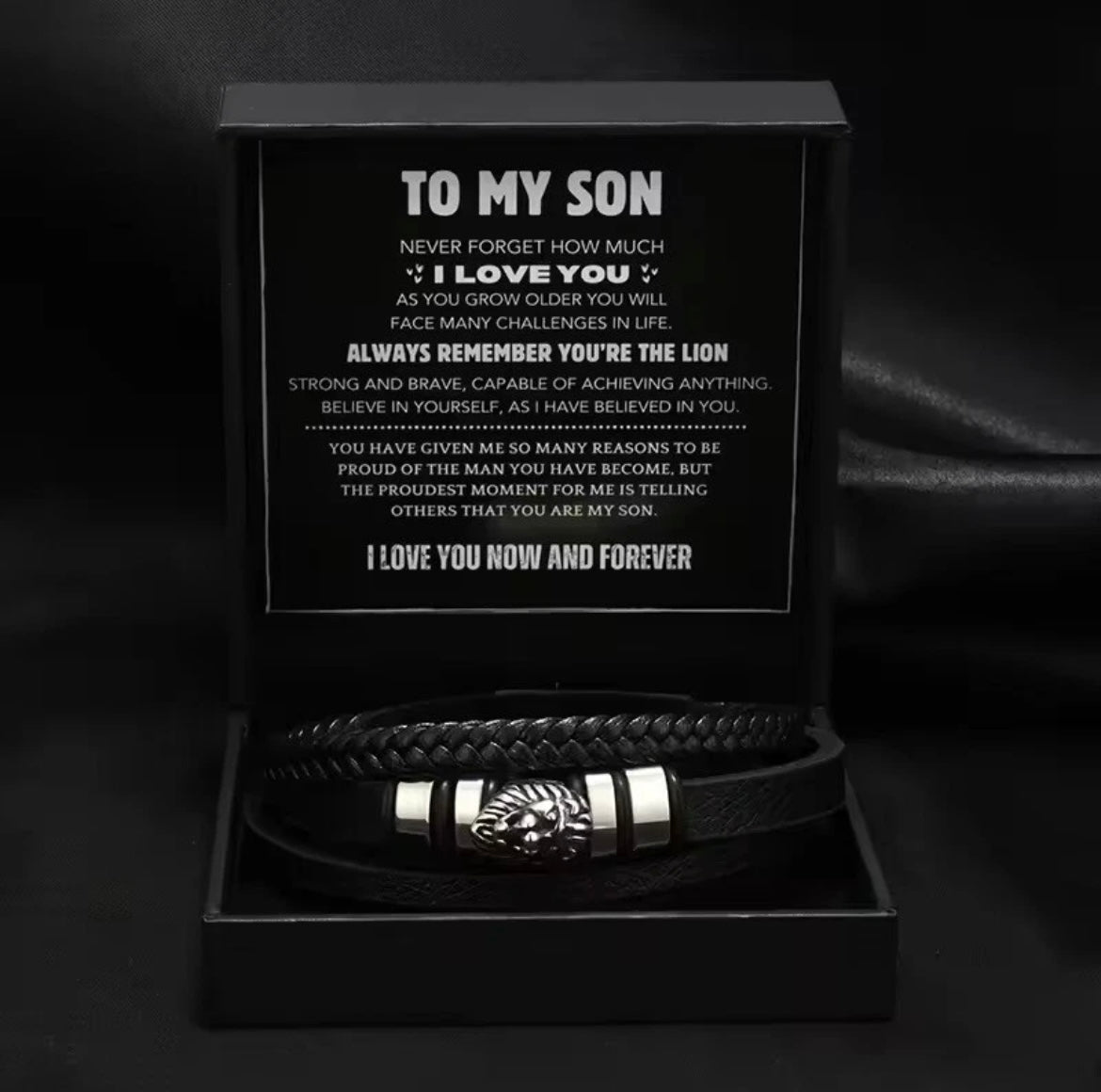 To My Son - Lion Bracelet - Love You Now and Forever