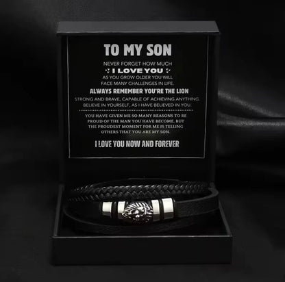 To My Son - Lion Bracelet - Love You Now and Forever