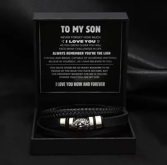 To My Son - Lion Bracelet - Love You Now and Forever