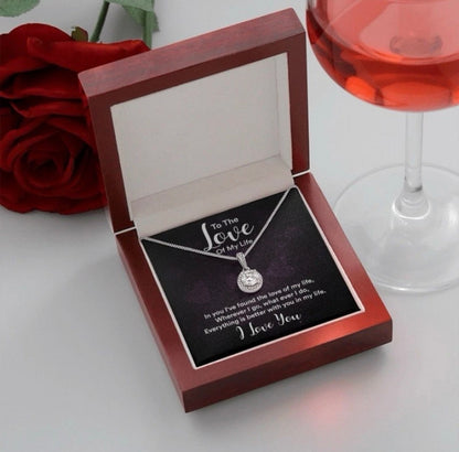 To My Love Necklace - Eternal Love Necklace - Love of My Life Message Card Gift