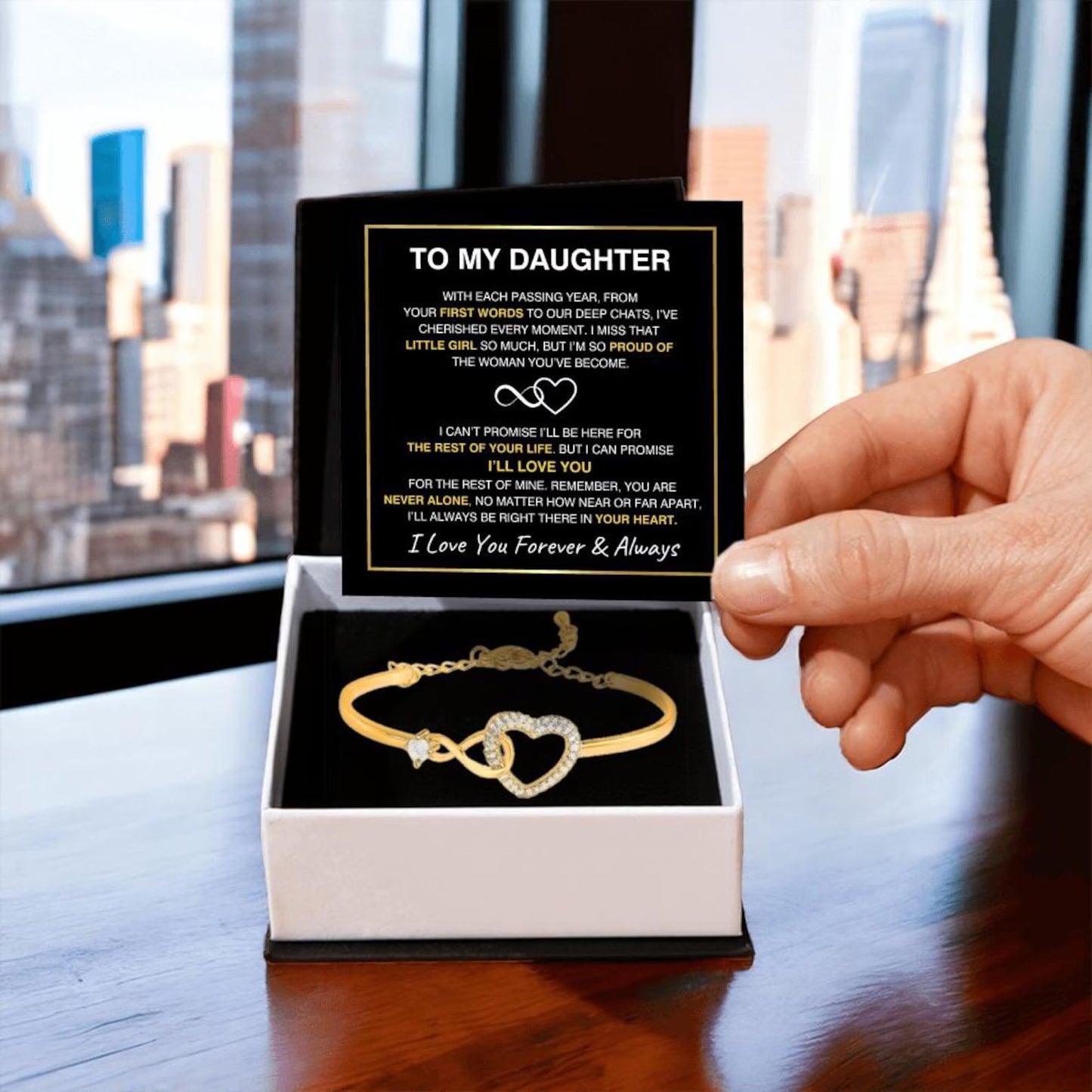 I’ll Always Be Right There In Your Heart - Bracelet Gift for Daughter