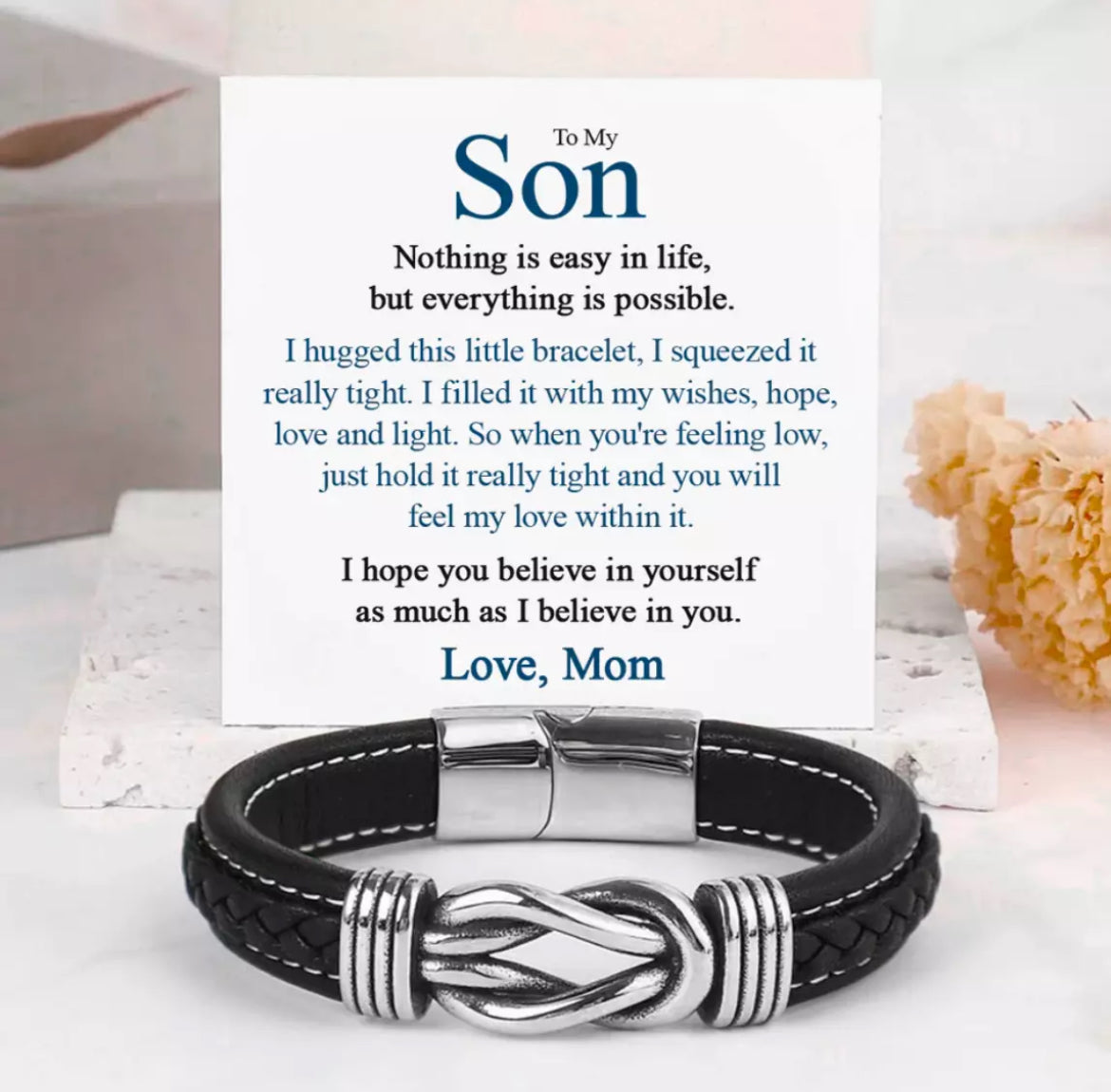 To My Son - Linked Bracelet - I Believe You