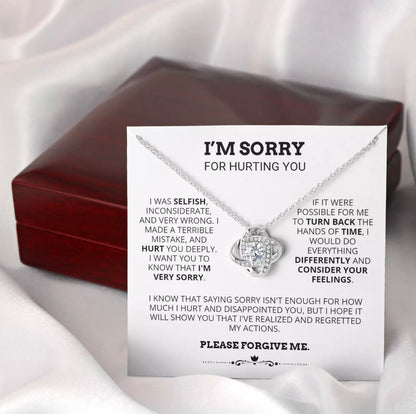 To My Love - Love Knot Necklace - I Am Sorry for Hurting You
